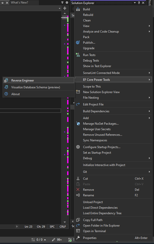 图:选择反向工程工具